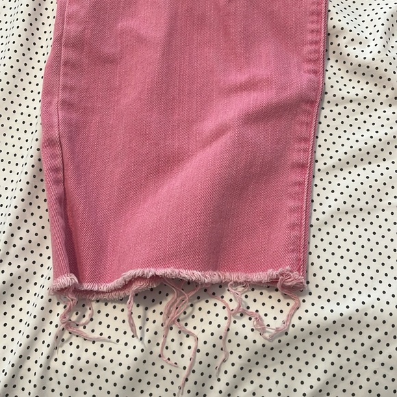 Blank NYC Pink The Baxter Ribcage Straight Leg pink 31 raw hem - Picture 3 of 6